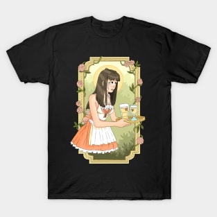 sad waiter girl. art niveau. roses. T-Shirt